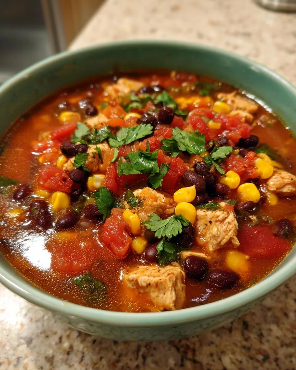 Slow Cooker Fiesta Chicken Soup - detail 1