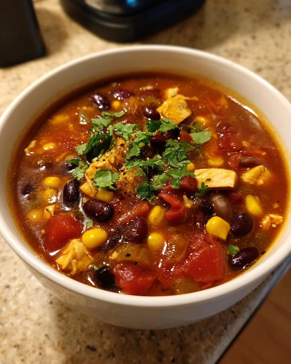 Slow Cooker Fiesta Chicken Soup - detail 2
