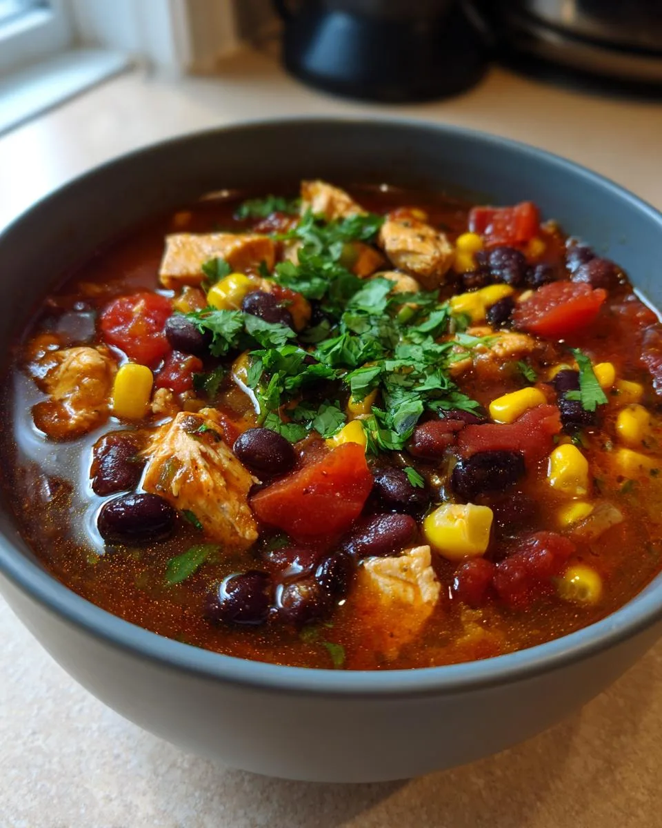 Slow Cooker Fiesta Chicken Soup - detail 3