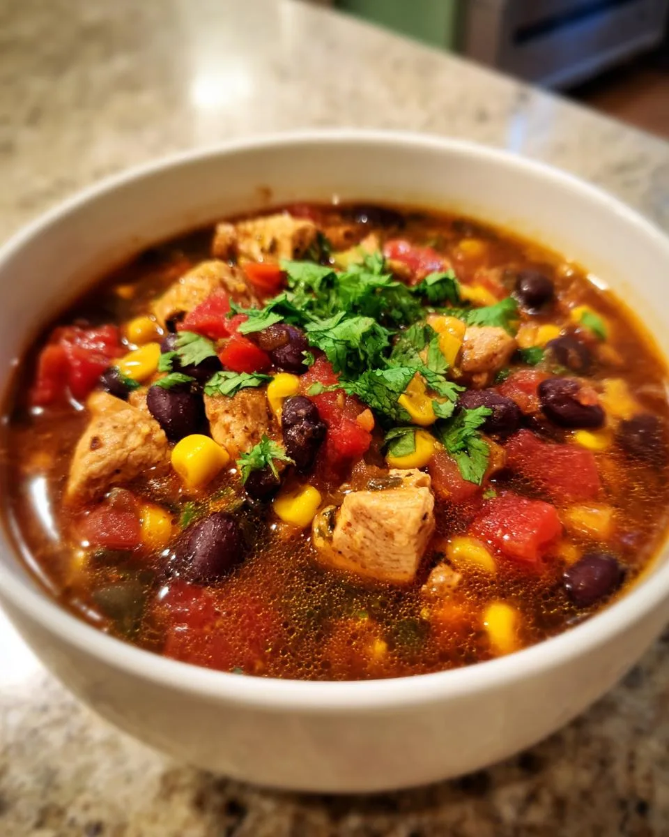 Slow Cooker Fiesta Chicken Soup - detail 5