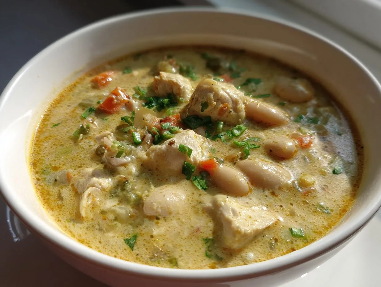 Creamy Sour Cream White Chicken Chili in 45 Minutes