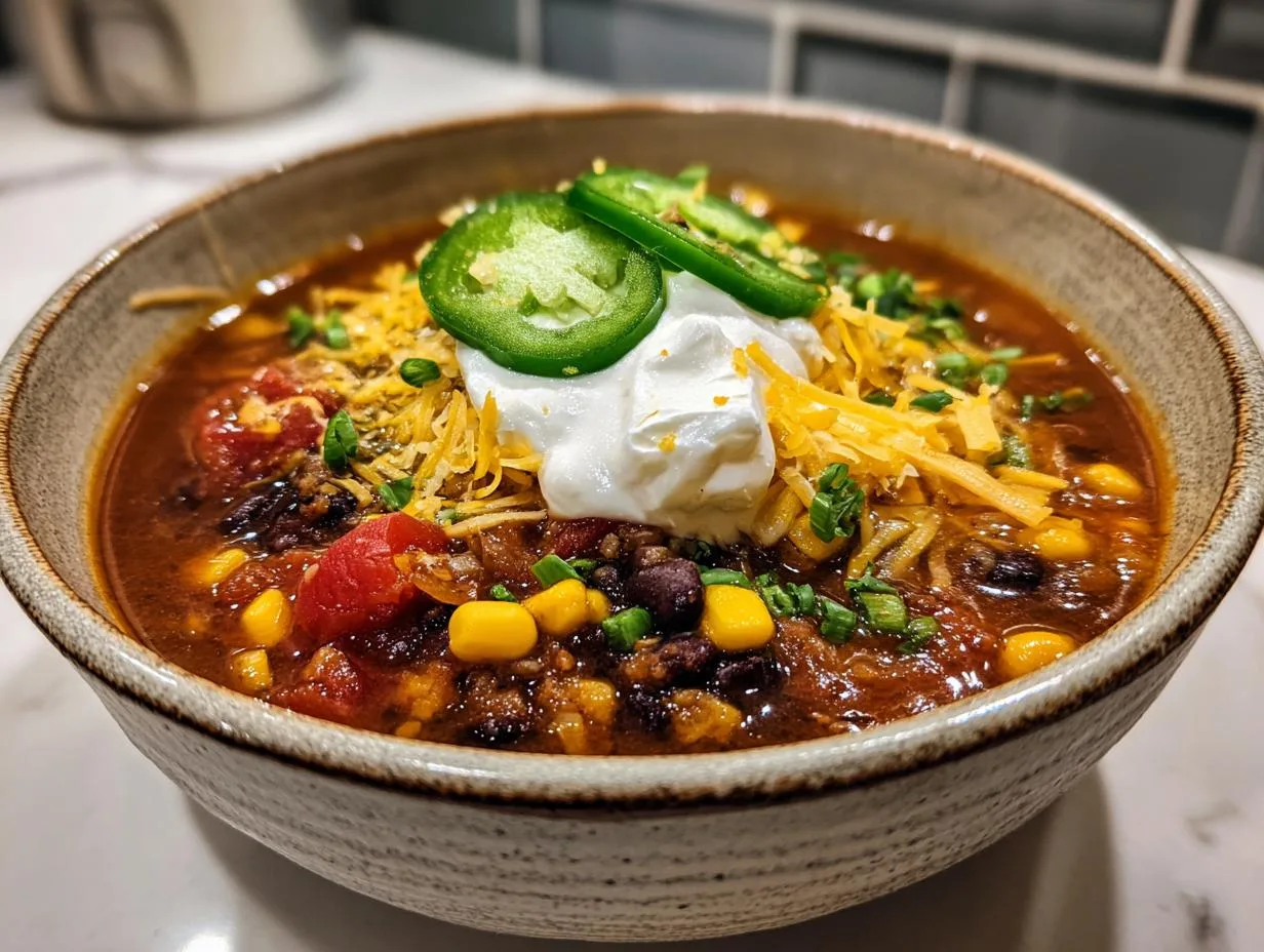 Hearty Taco Soup Without Ground Beef in Just 45 Minutes