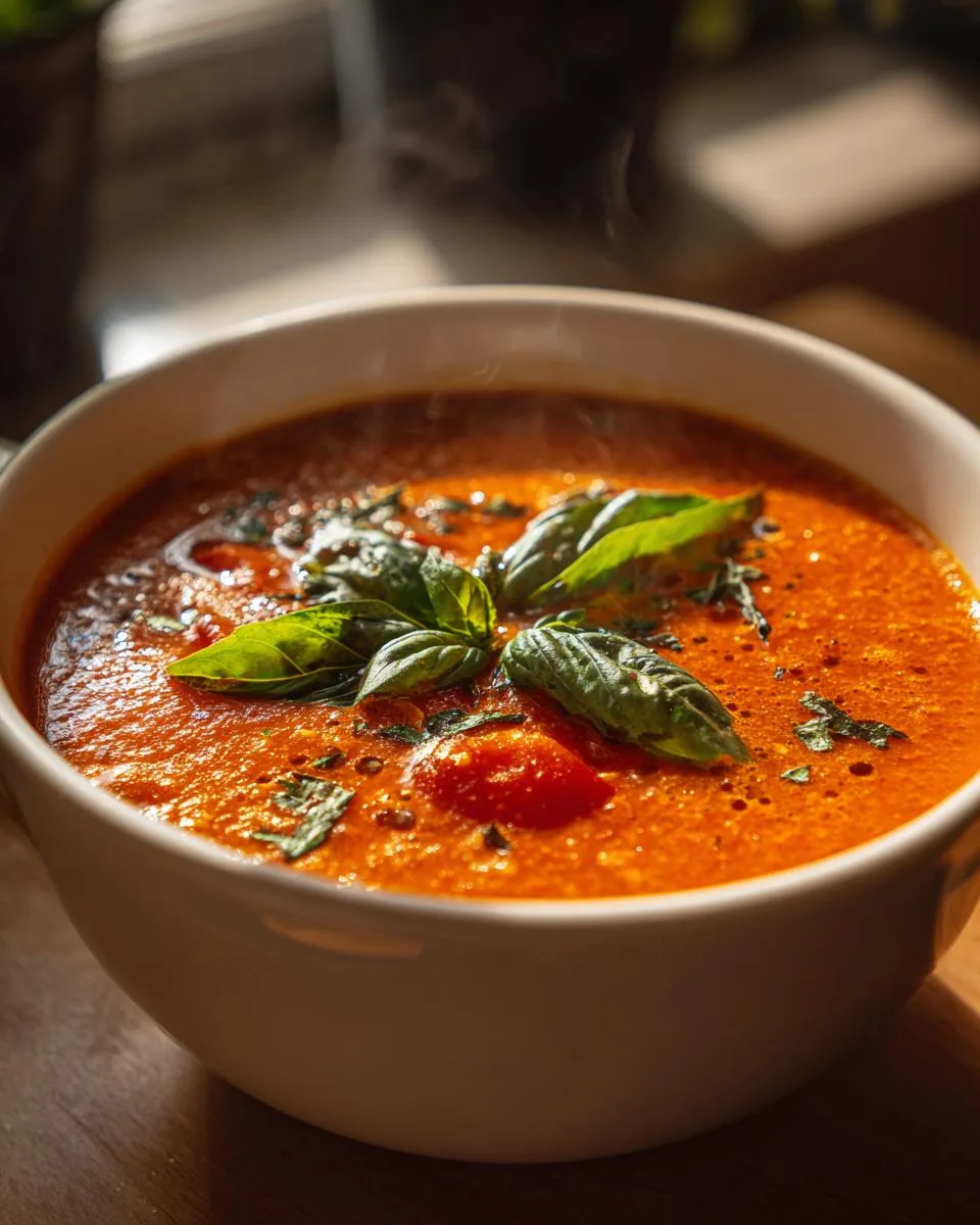Tomato Soup With Fresh Tomatoes - detail 2