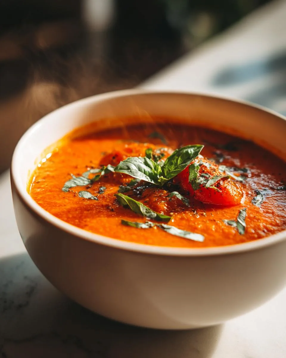 Tomato Soup With Fresh Tomatoes - detail 3
