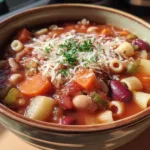 Traditional Italian Minestrone Soup