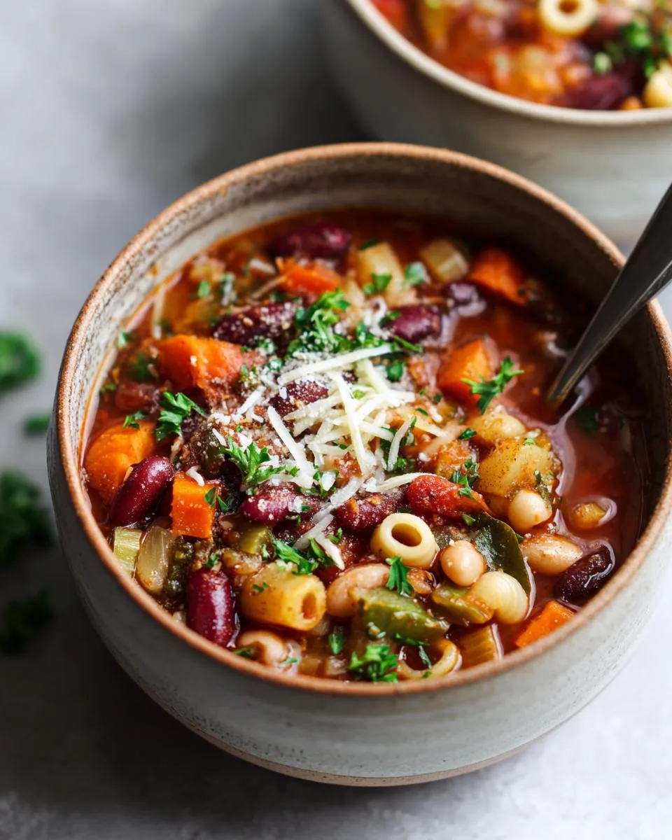 Traditional Italian Minestrone Soup - detail 2
