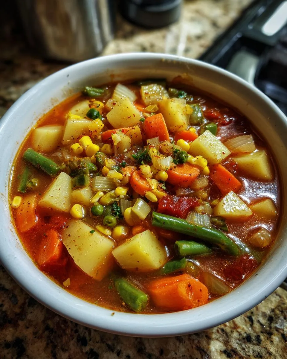 Vegan Vegetable Soup - detail 3