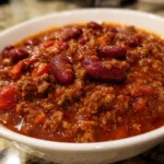Bourbon Glazed Beef Chili