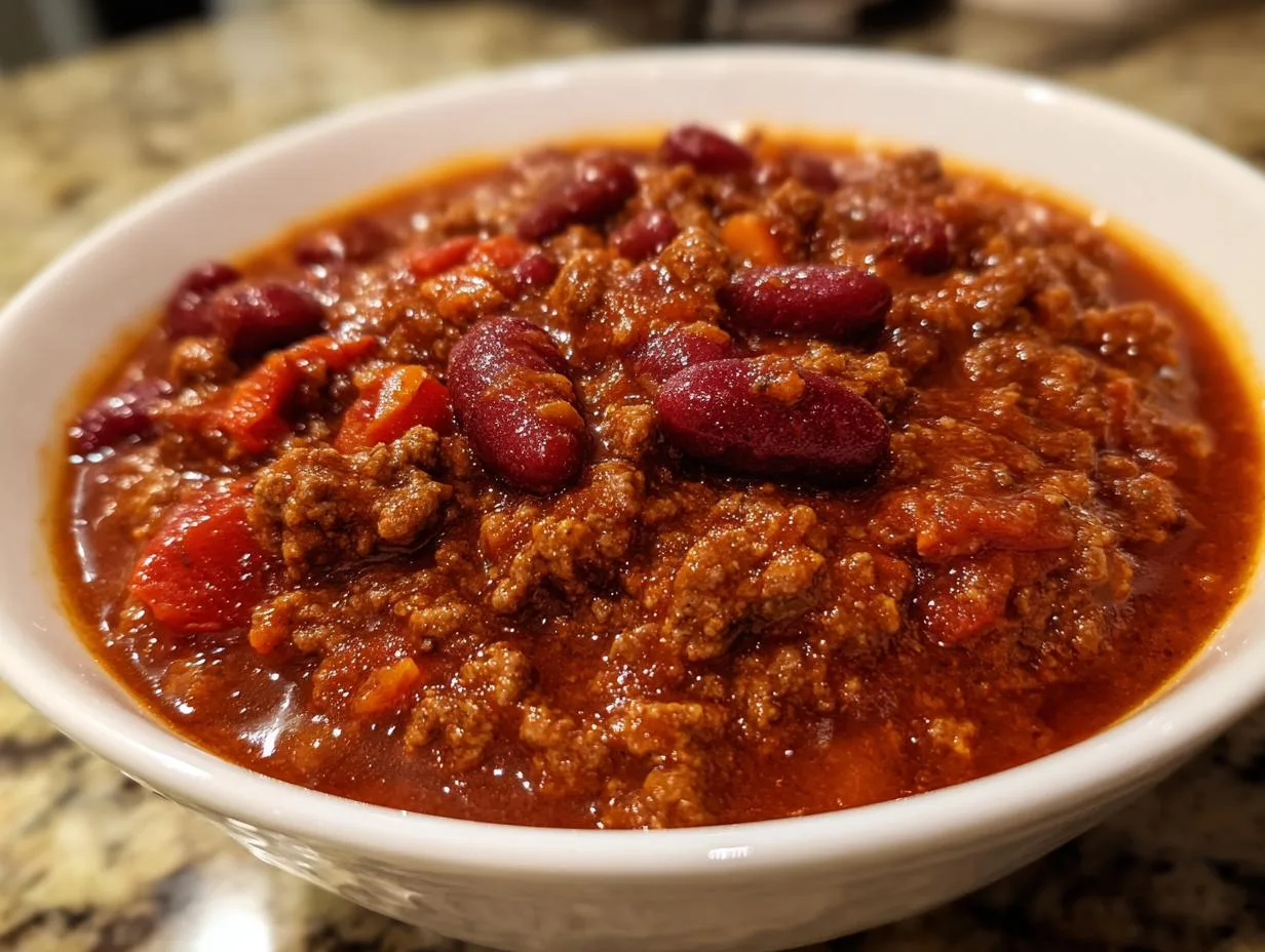 Bourbon Glazed Beef Chili: A Hearty 1-Hour Comfort Feast