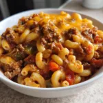 Cheesy Ground Beef Goulash