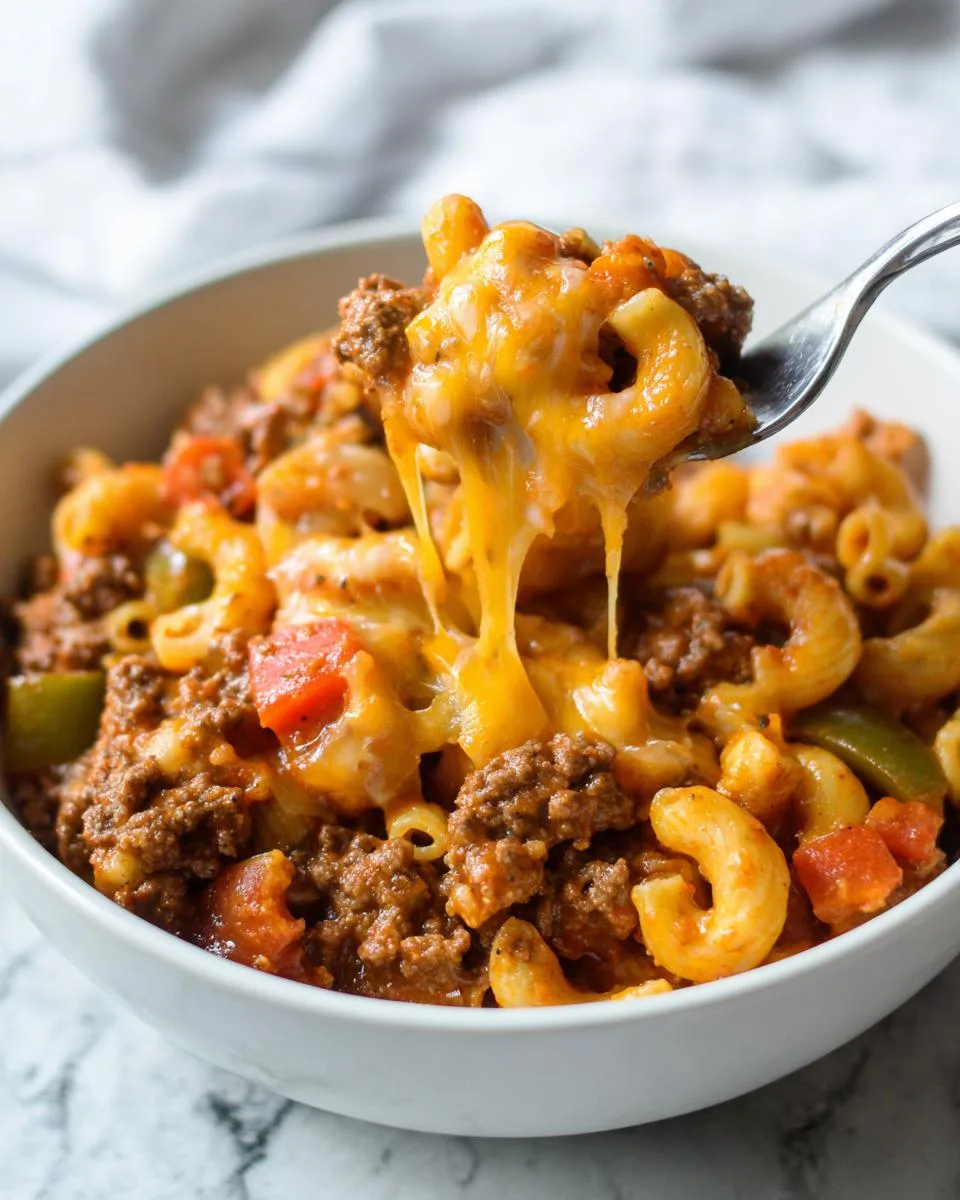 Cheesy Ground Beef Goulash - detail 3