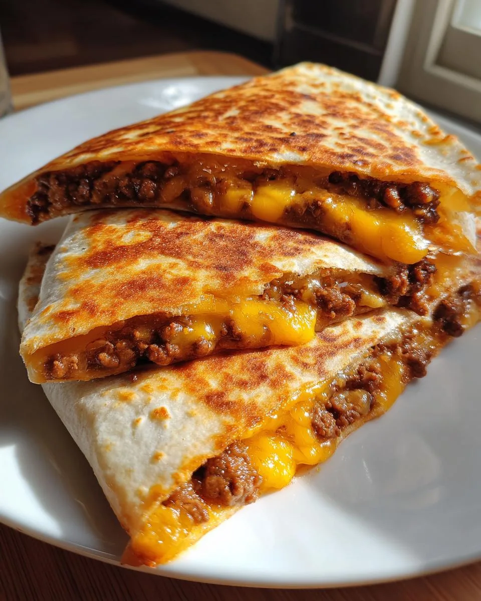Cheesy Ground Beef Quesadillas - detail 2