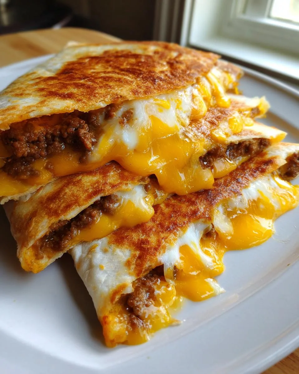 Cheesy Ground Beef Quesadillas - detail 5