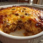 Cheesy Ground Beef Rice Casserole