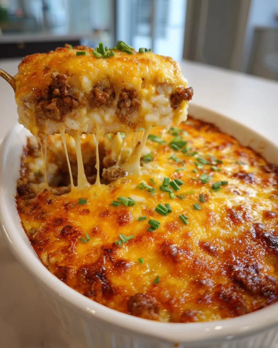 Cheesy Ground Beef Rice Casserole - detail 3