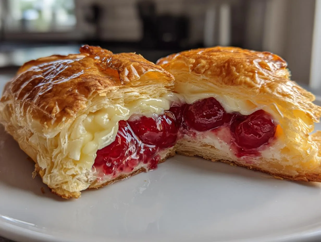 35-Minute Cherry Cheese Danish Recipe: Flaky Delight