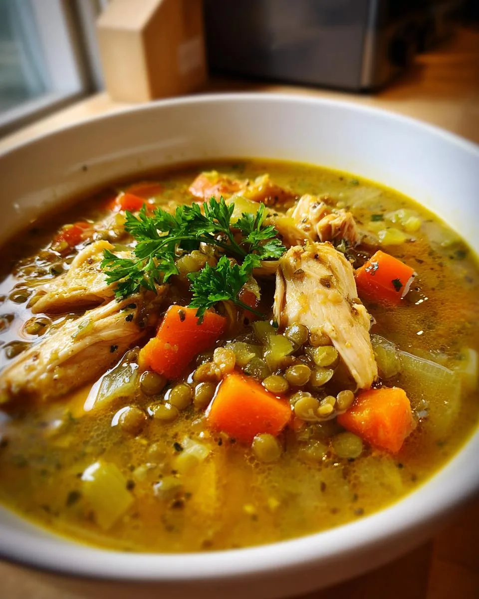 Chicken and Lentil Soup - detail 2