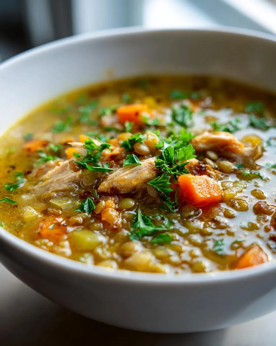 Chicken and Lentil Soup - detail 4