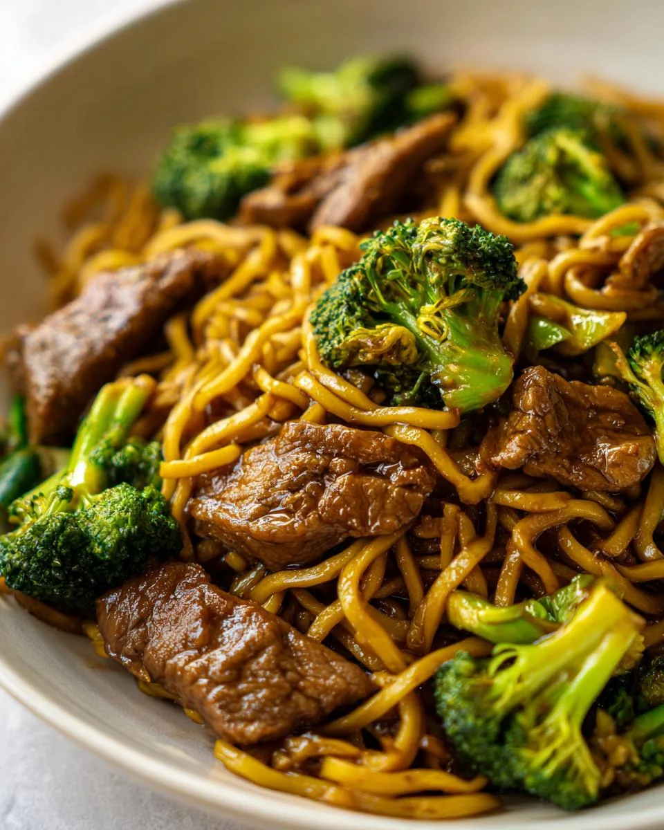 Chinese Crispy Beef Broccoli Noodles - detail 3