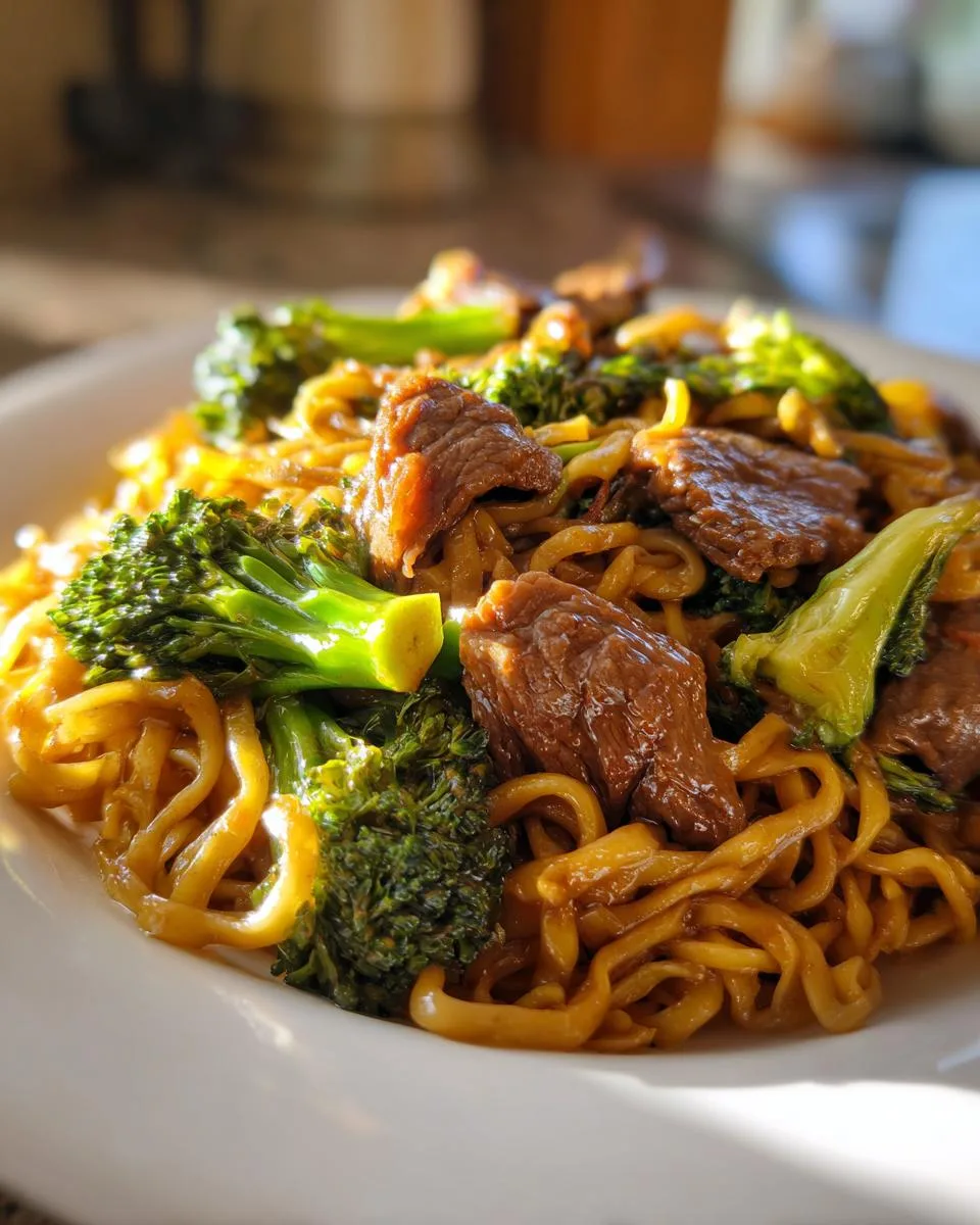 Chinese Crispy Beef Broccoli Noodles - detail 5