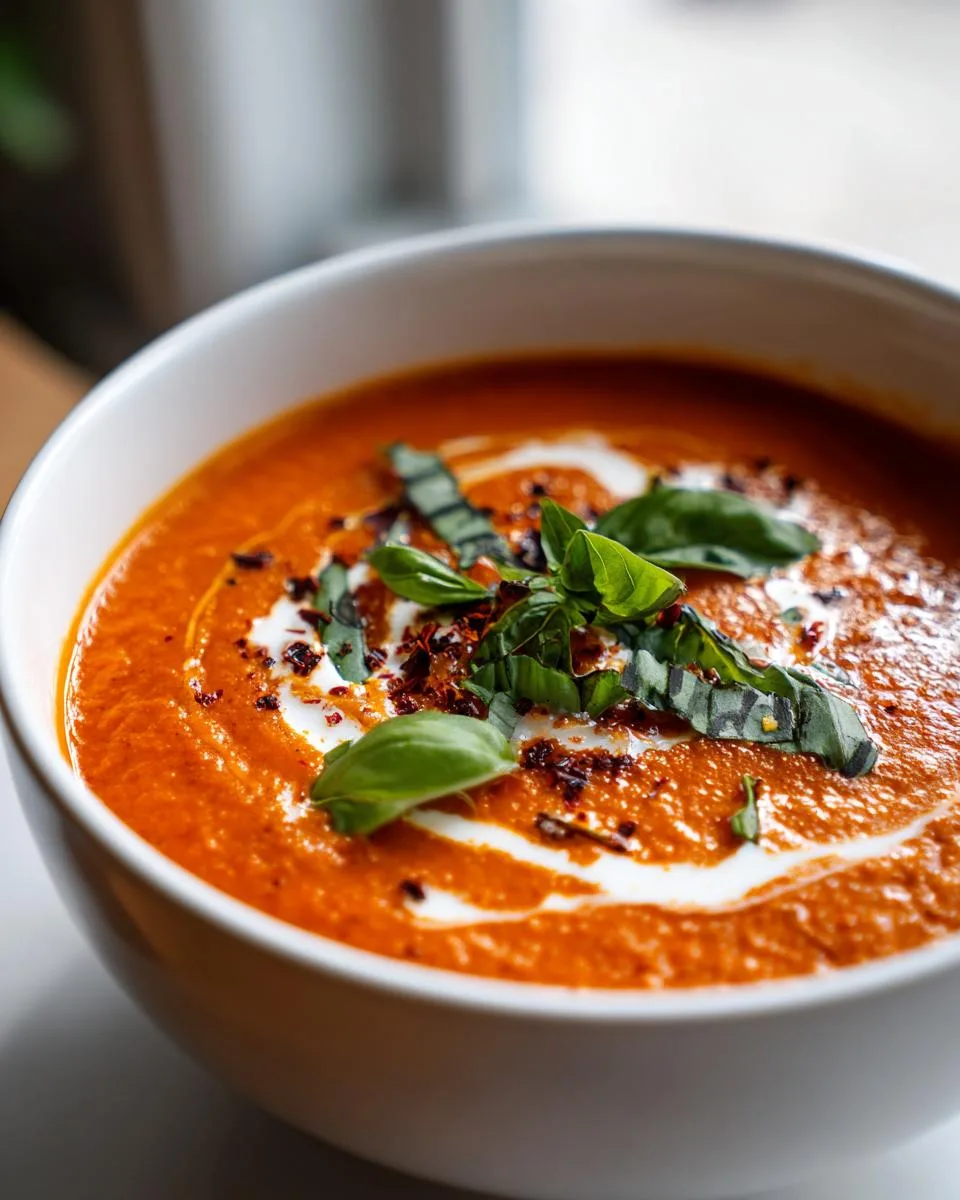 Creamy Roasted Garlic Tomato soup - detail 2