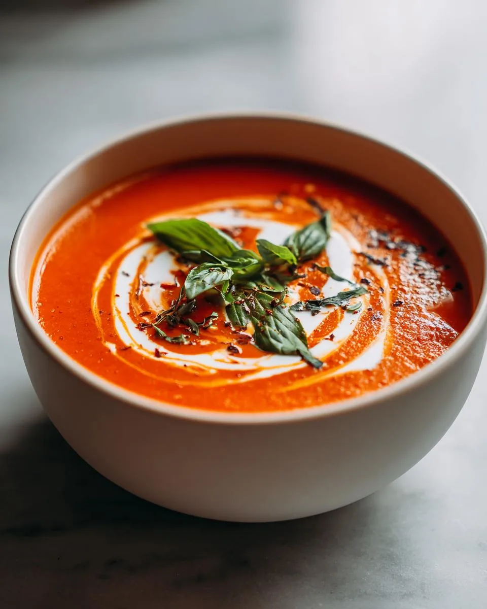 Creamy Roasted Garlic Tomato soup - detail 3