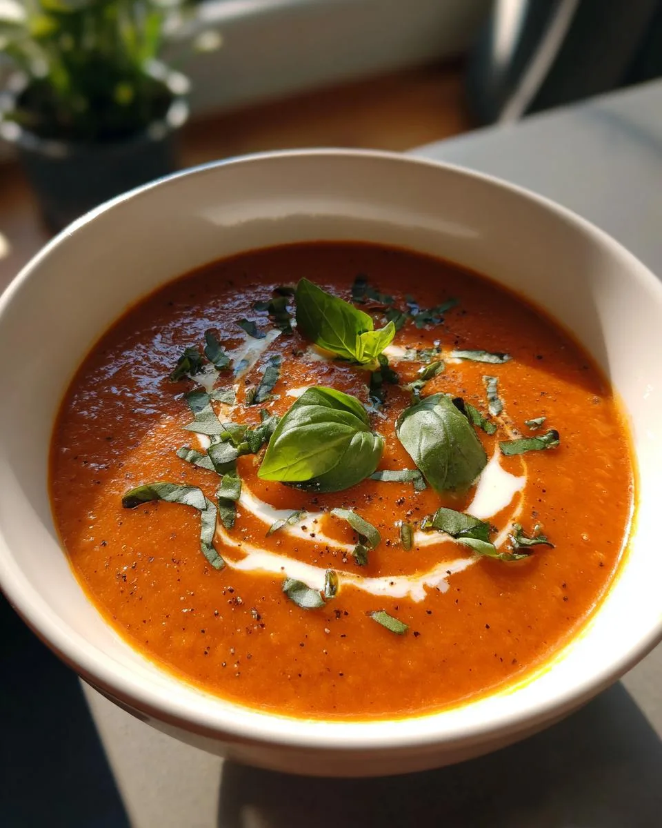 Creamy Roasted Garlic Tomato soup - detail 4
