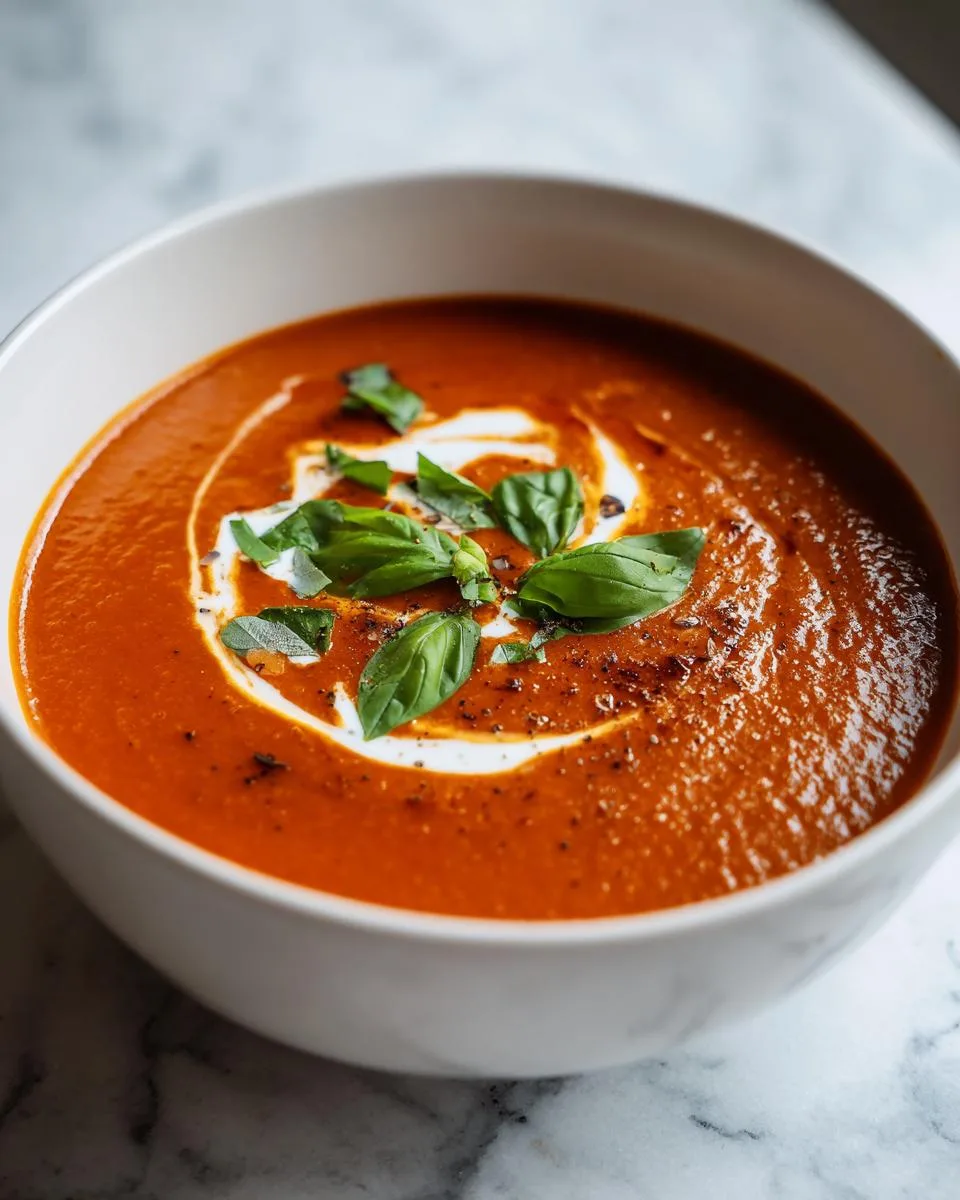 Creamy Roasted Garlic Tomato soup - detail 5