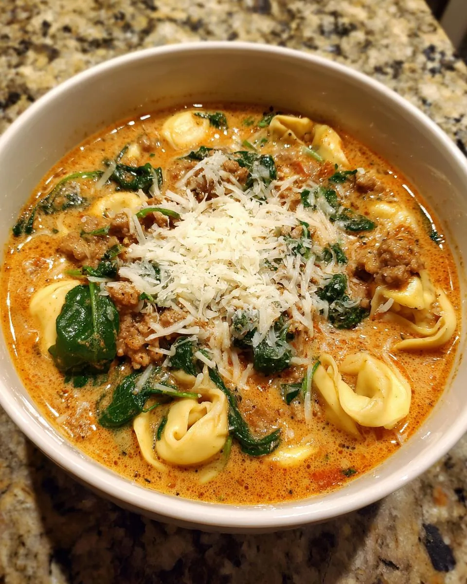 Creamy Sausage Tortellini Soup - detail 1