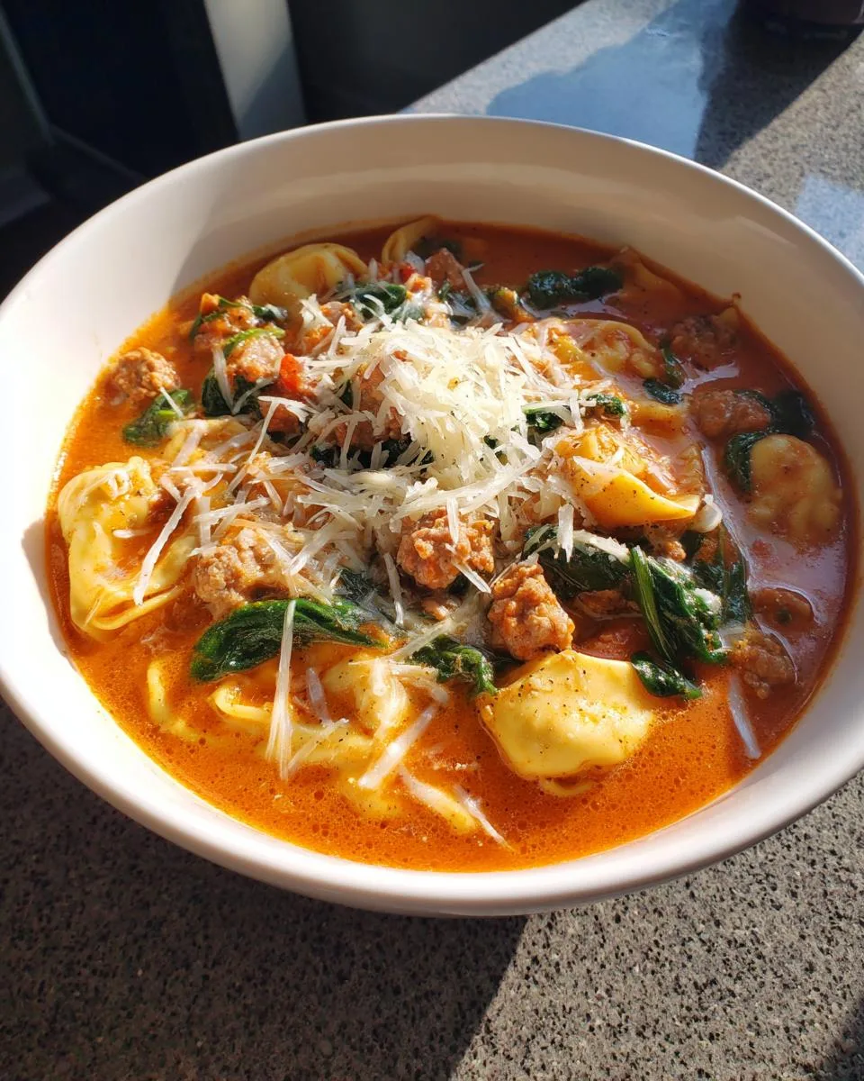Creamy Sausage Tortellini Soup - detail 3