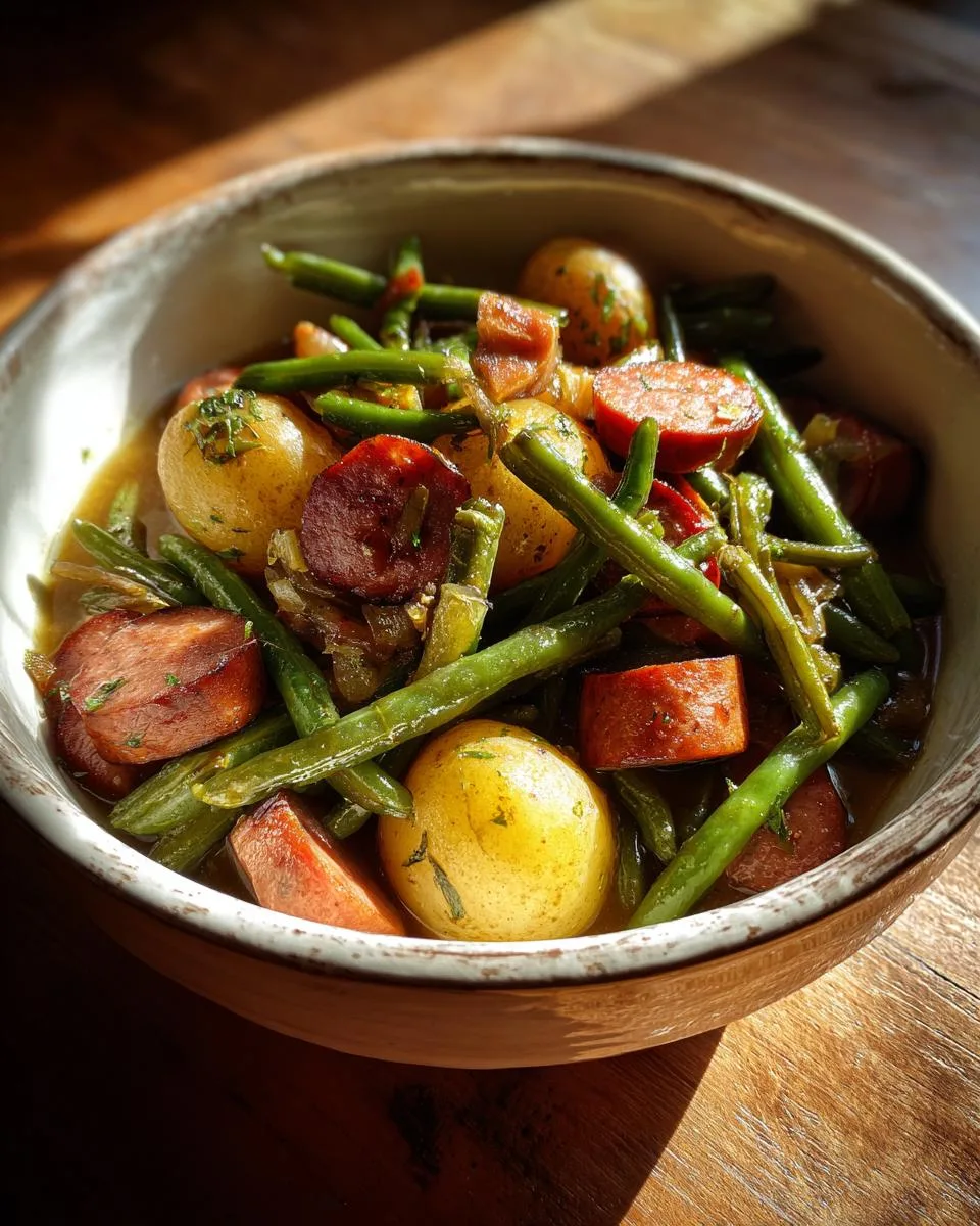 Crockpot Kielbasa Green Beans - detail 2