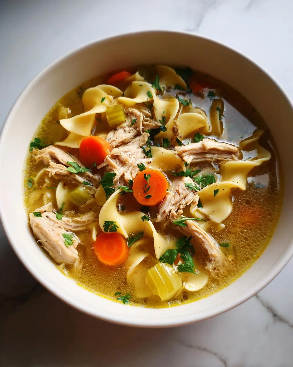 Dutch Oven Chicken Noodle Soup - detail 2
