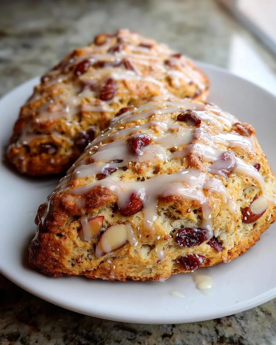 Glazed Cherry Almond Scones - detail 2