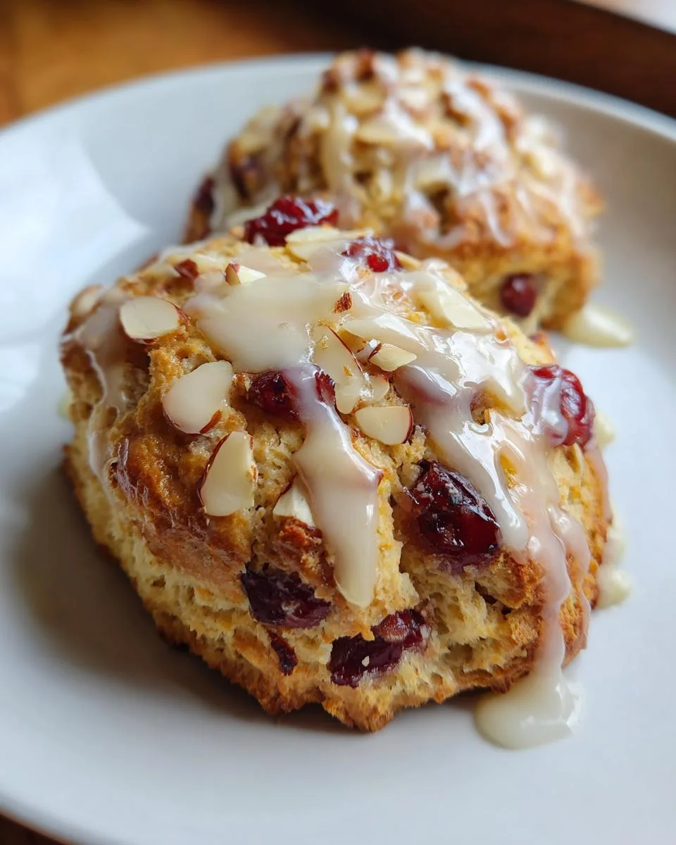 Glazed Cherry Almond Scones - detail 4