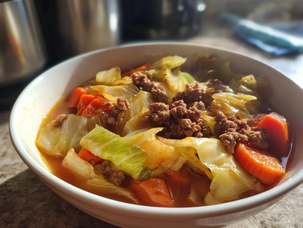 35-Minute Hamburger Cabbage Soup Recipe – Unbelievably Heartwarming
