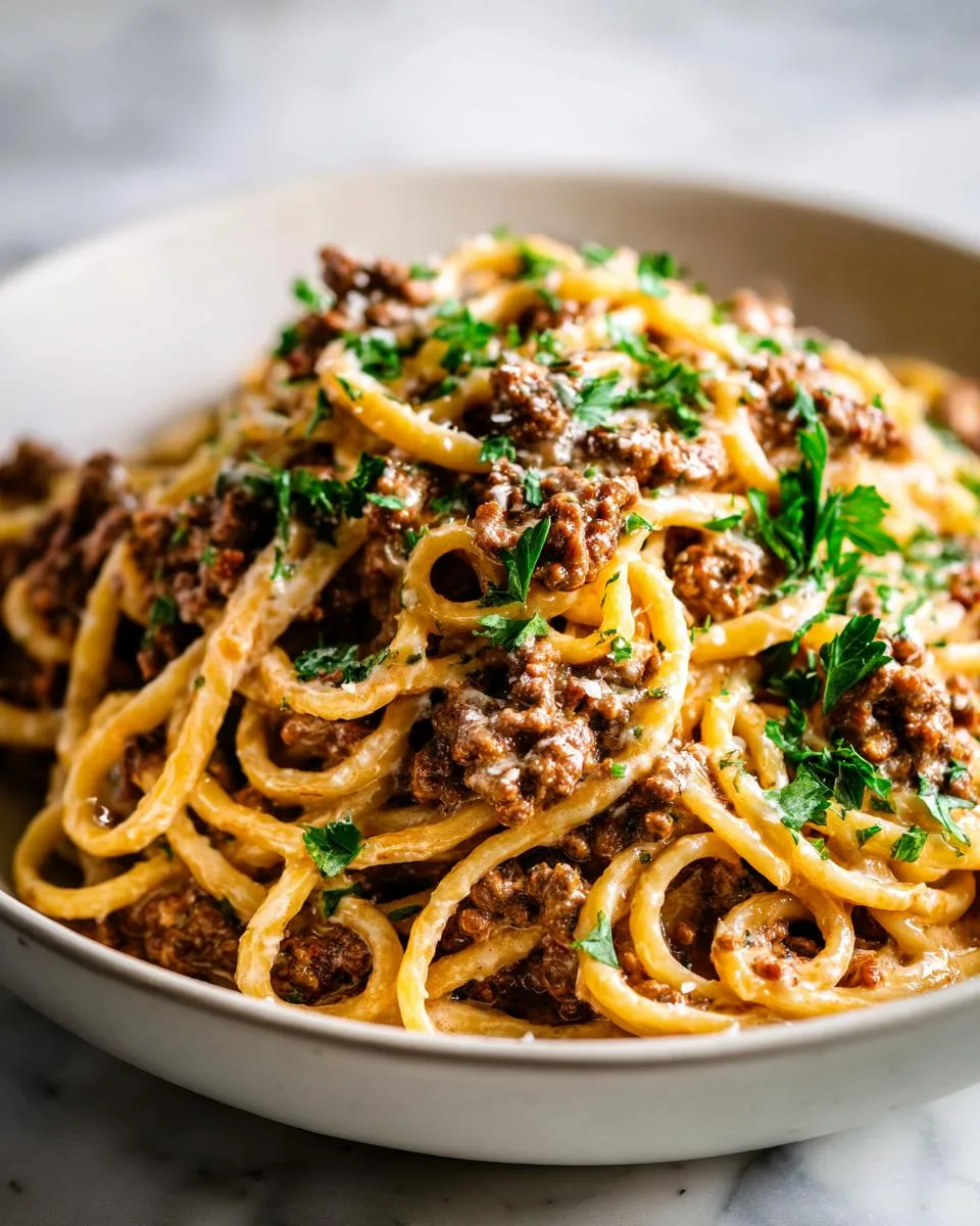High Protein Creamy Beef Pasta - detail 1
