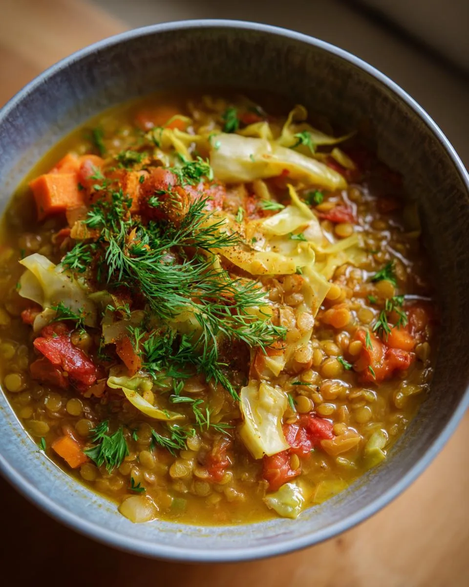 Lentil Cabbage Soup - detail 2