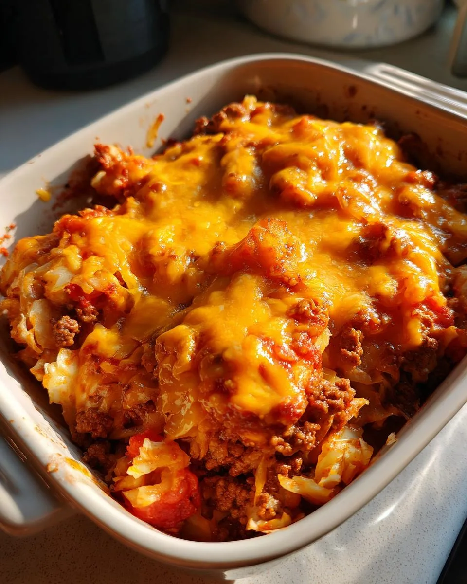 Low Carb Cabbage Casserole - detail 2