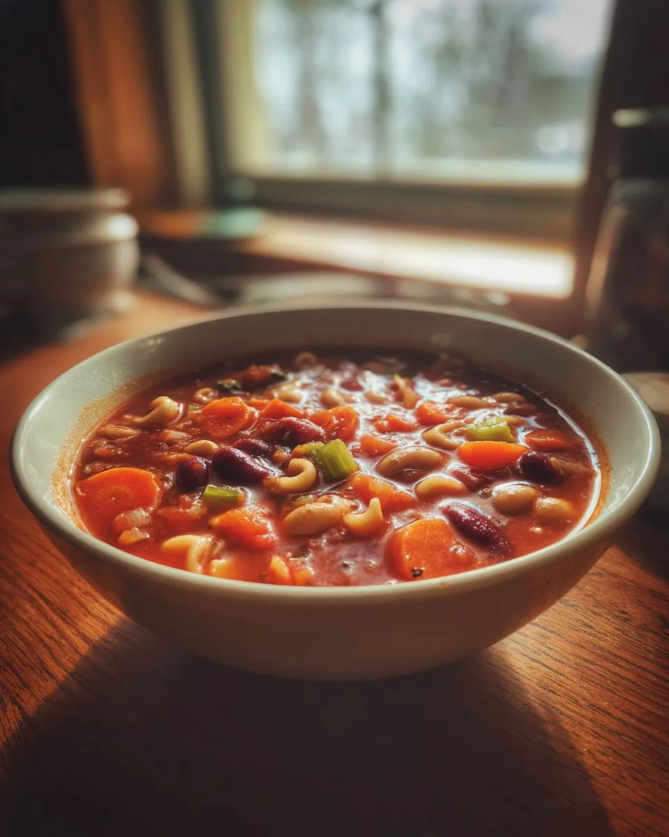 One Pot Vegan Minestrone Soup - detail 2