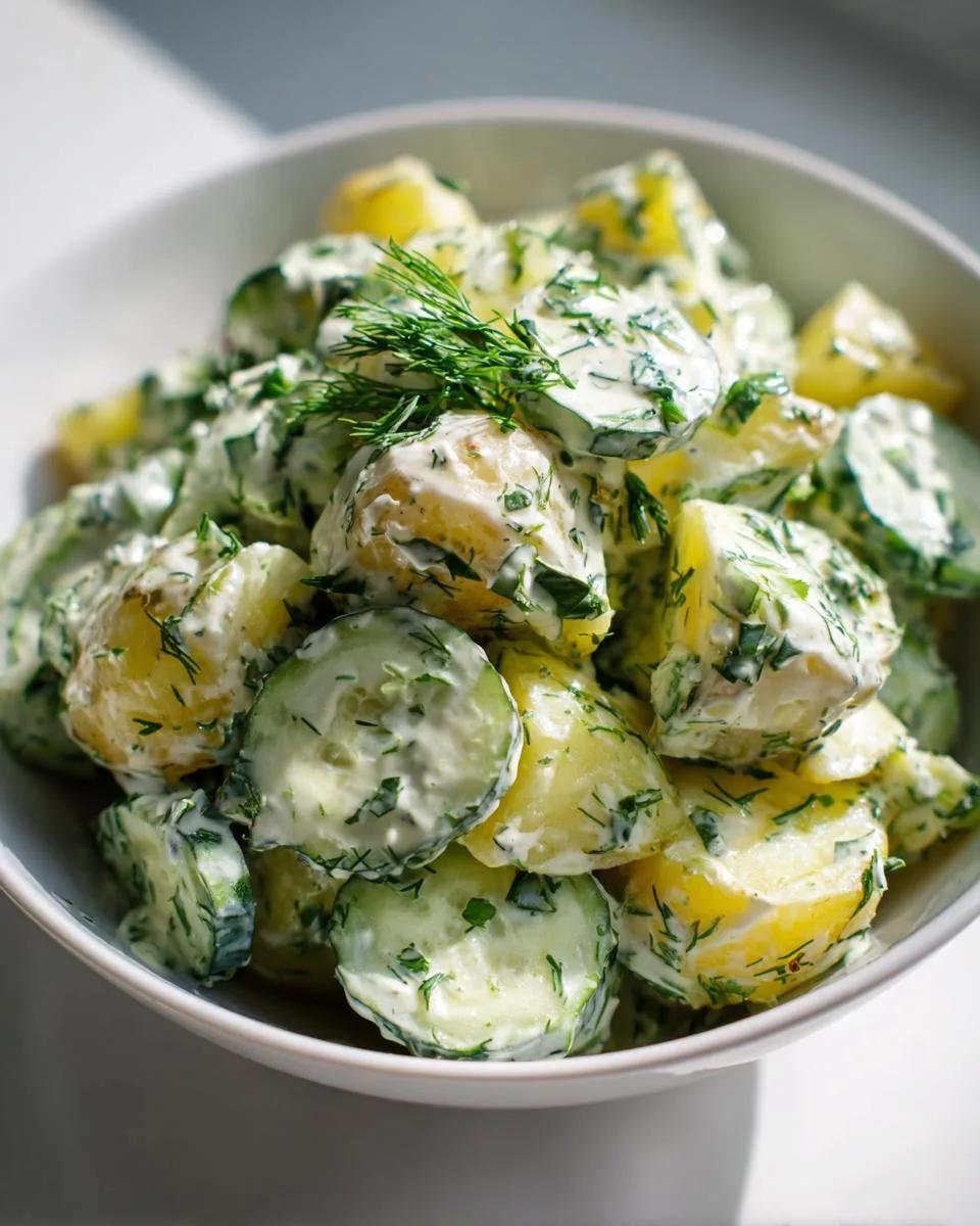 Potato Cucumber Salad Creamy Dill - detail 4