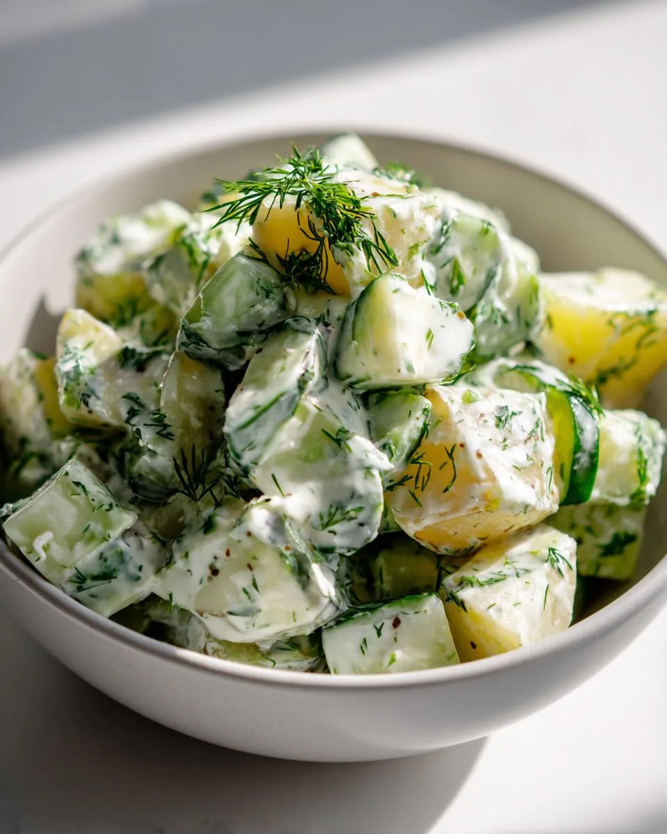 Potato Cucumber Salad Creamy Dill - detail 5
