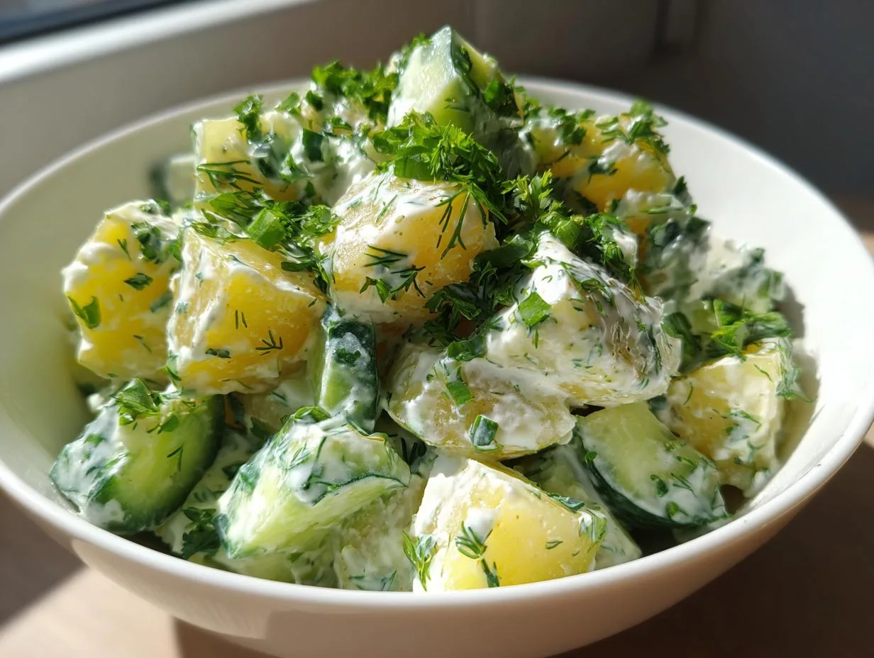 30-Minute Creamy Dill Potato Cucumber Salad You’ll Love