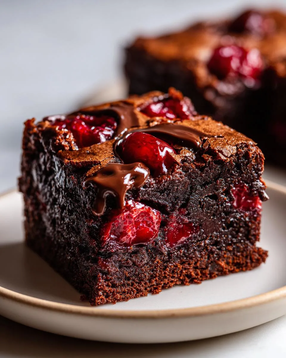 Roasted Cherry Brownies - detail 1