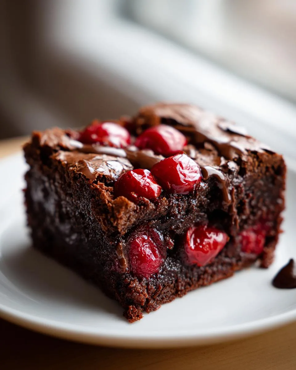 Roasted Cherry Brownies - detail 2