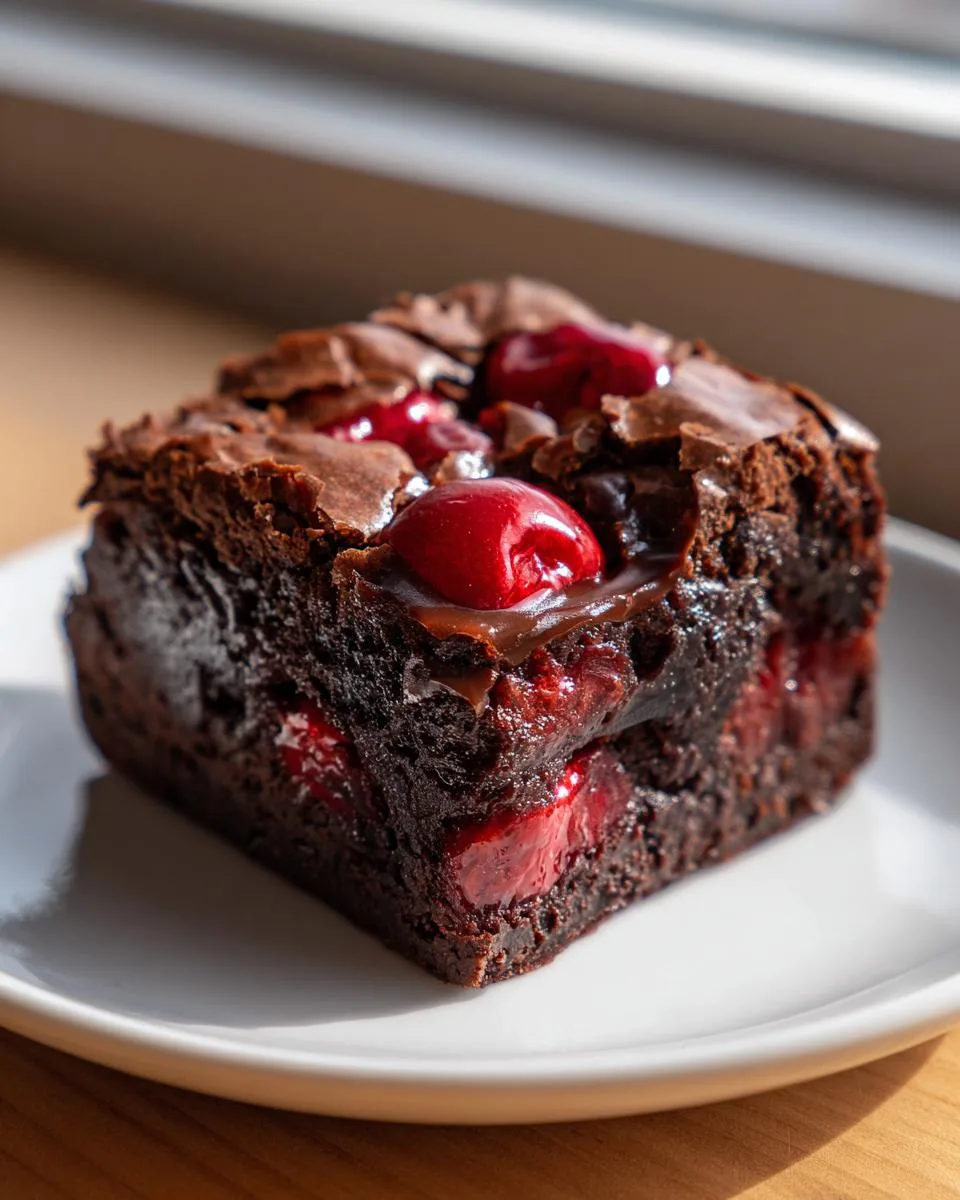 Roasted Cherry Brownies - detail 4