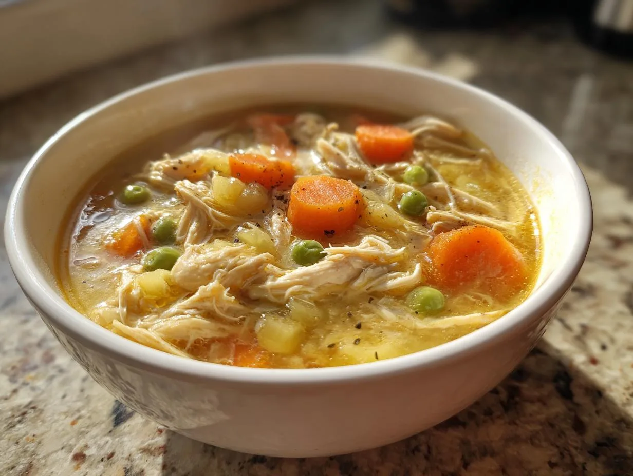 35-Minute Slow Cooker Chicken Pot Pie Soup Magic