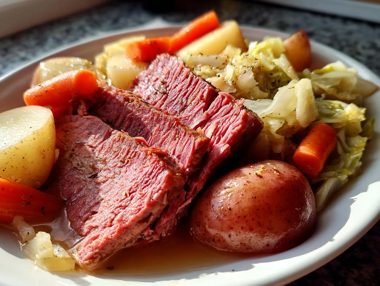 Amazingly Tender Slow Cooker Corned Beef Cabbage in 6 Hours