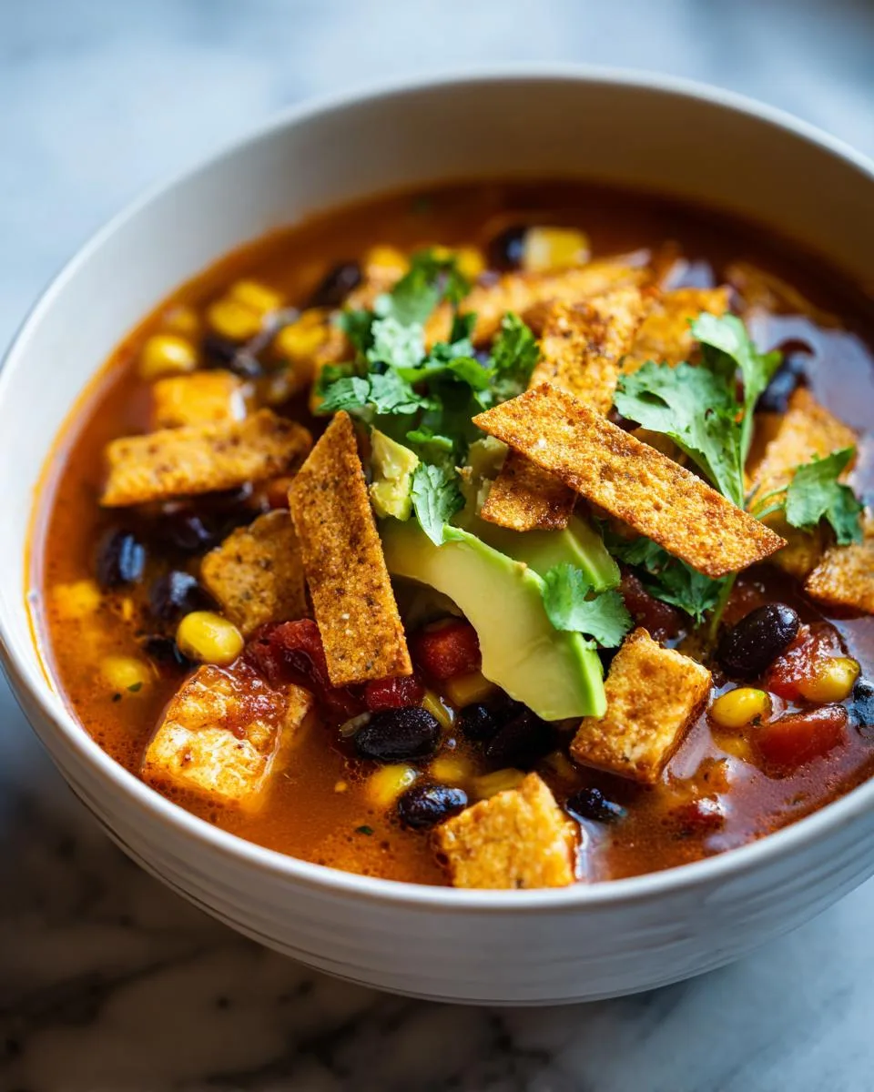 Southwestern Chicken Tortilla soup - detail 5