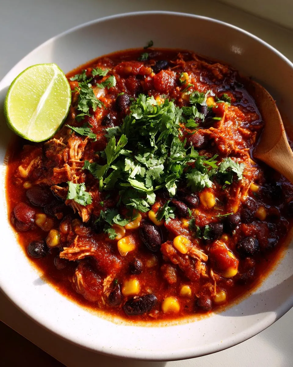 Spicy Salsa Chicken Chili - detail 3
