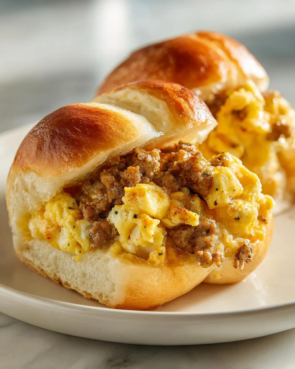sausage egg breakfast rolls - detail 2
